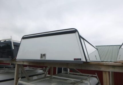 2020 - 2025 Chevrolet Silverado or GMC Sierra HD 2500/3500 6'9 White Swiss Contractor Truck Cap